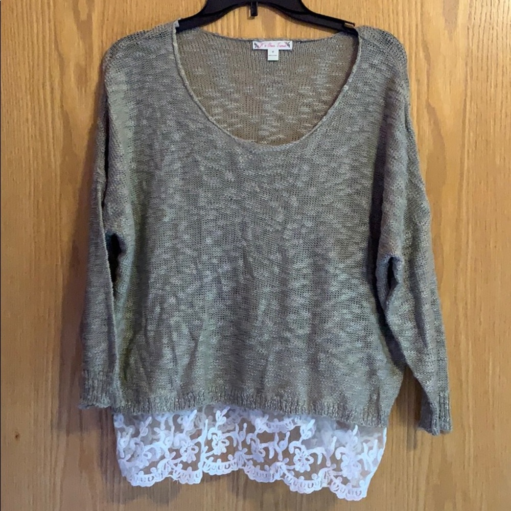 Beige Laced Sweater